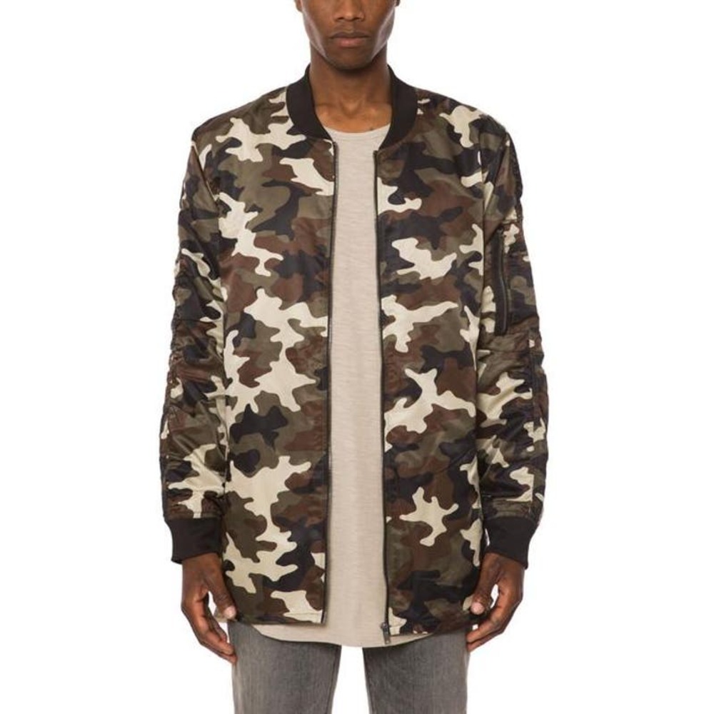 Elwood Men's Camouflage Bomber Zip Up Windbreaker Jacket. Size M‎